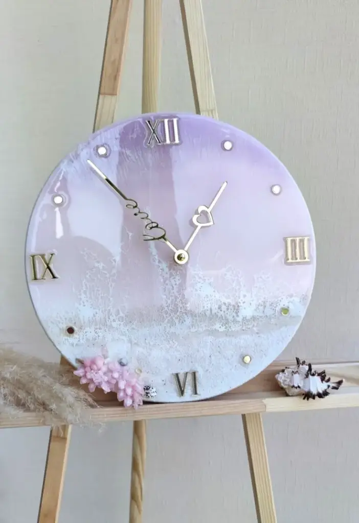 Epoxy resin clock
